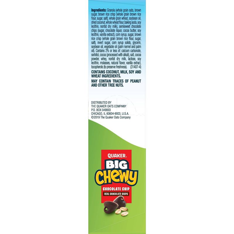 Quaker Big Chewy Chocolate Chip Granola Bars - 5ct