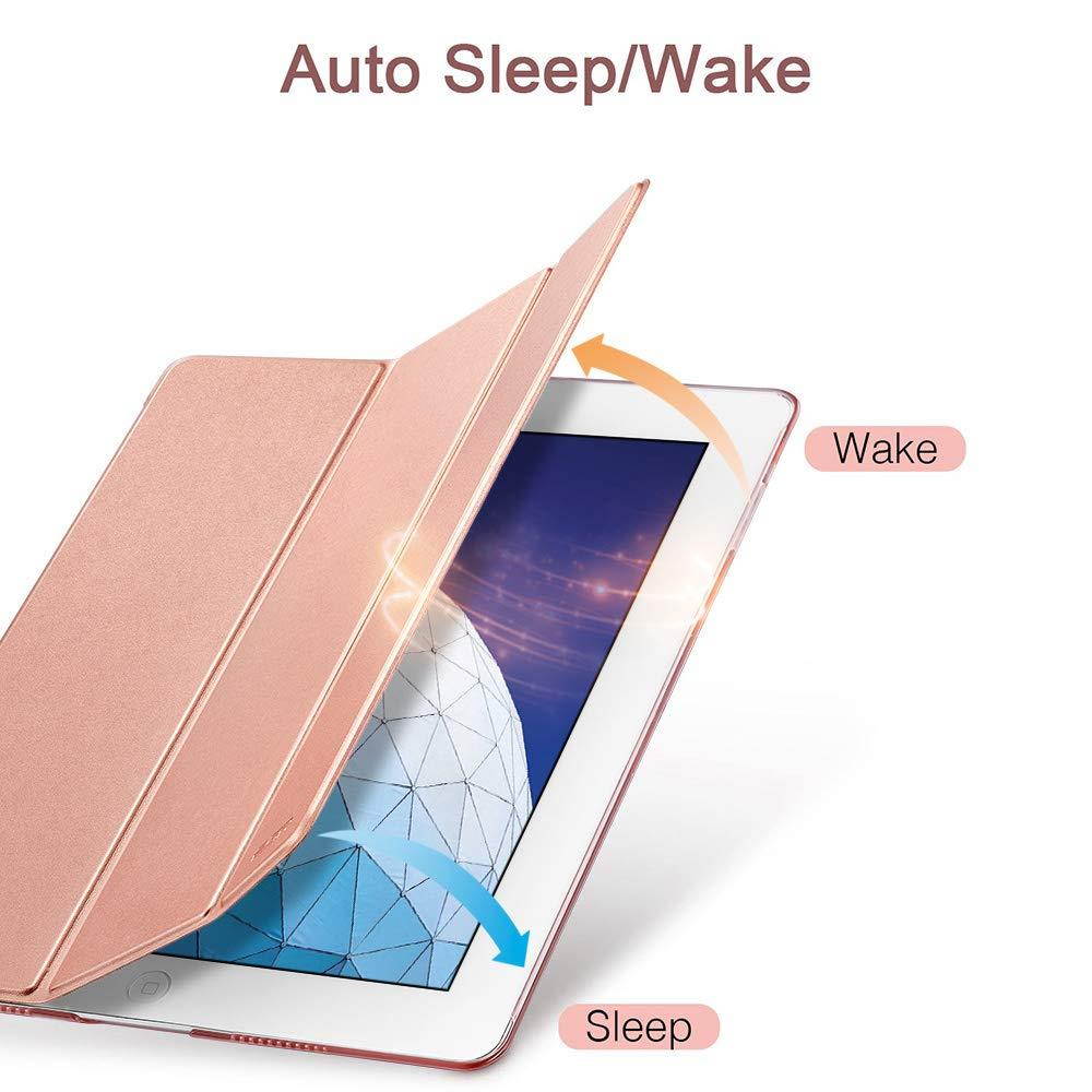 ESR Case for iPad Air 3 Case, Auto Sleep/Wake Lightweight Stand Case, Hard Back Cover Yippee Trifold Smart Case Specially Designed for iPad Air 3 10.5" 2019, Rose Gold
