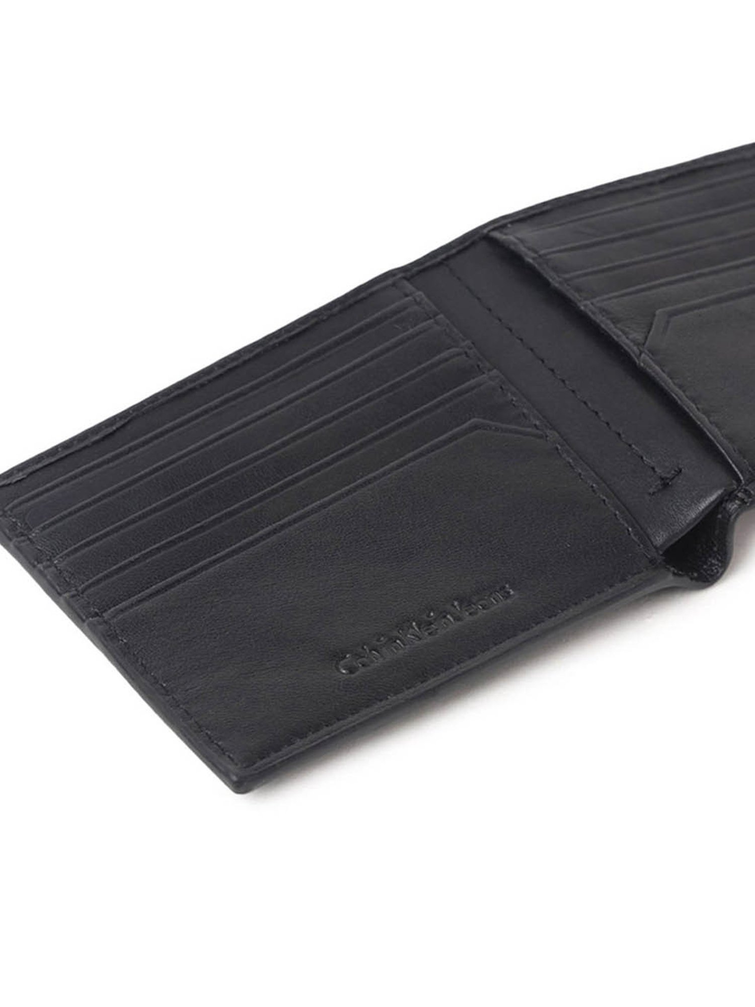 CALVIN KLEIN Black Leather Bi-Fold Wallet