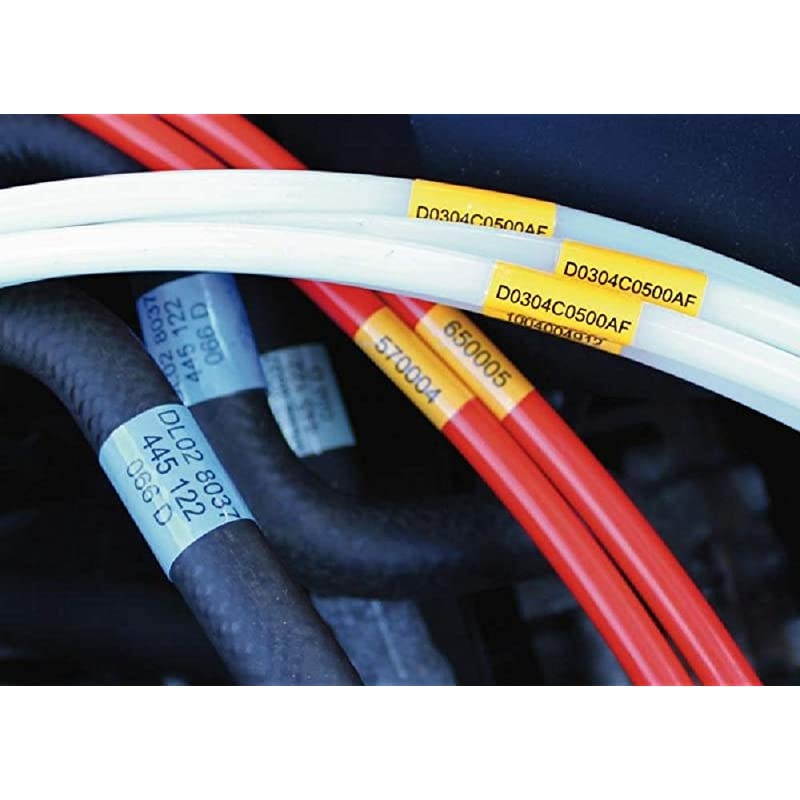 Compatible Label Tape Replacement for DYMO 18058 3/4" Heat Shrink Tube Work with DYMO Industrial Rhino 4200, 5200, 5000, 6000 Label Maker (Black on Yellow, 3/4'' x 4.9'), 3-Pack