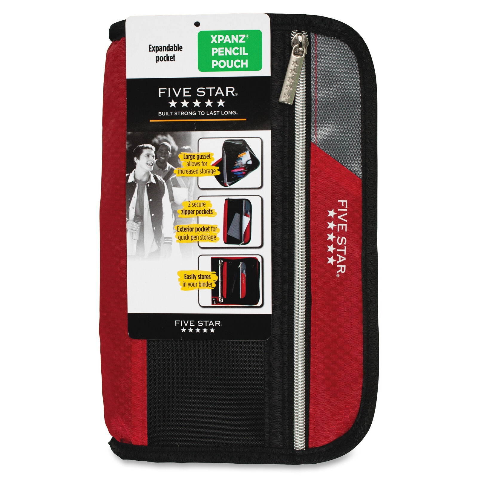 Five Star Xpanz Carrying Case [pouch] For Pencil, Pen, Supplies - Assorted -