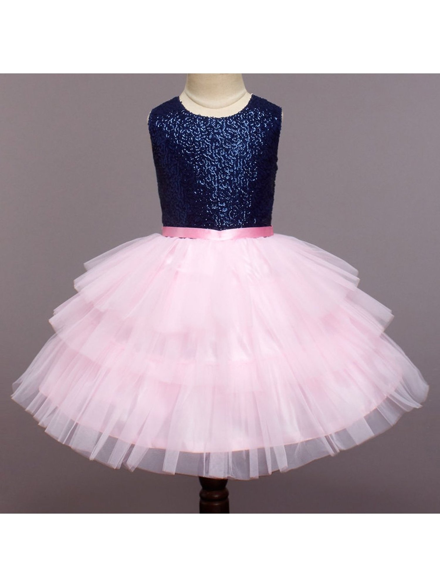 The Magic Wand Kids Pink Embellished Dress