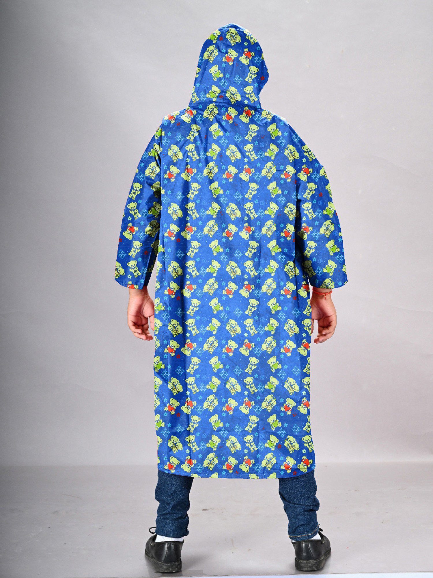 Little Surprise Box Kids Yellow Printed Full Sleeves Raincoat