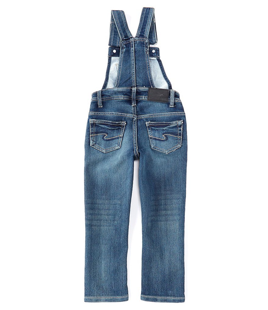 Rare Editions Little Girls 4-6X Printed Chiffon Jumpsuit & Denim Vest Set