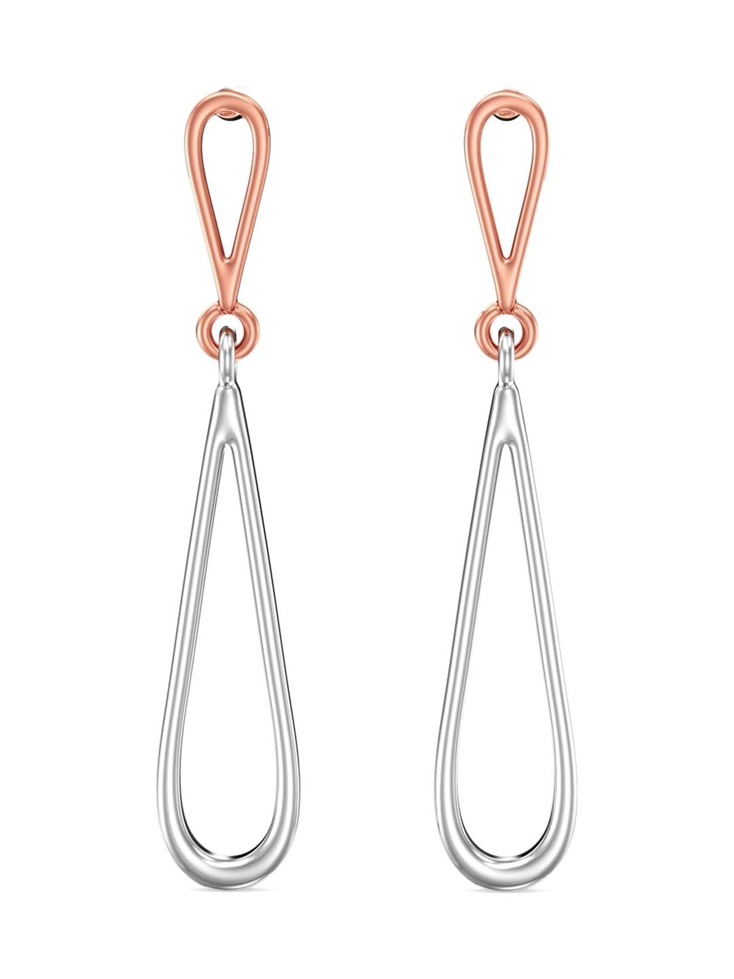 Joyalukkas 950 Platinum Modern Artistic Drop Earrings