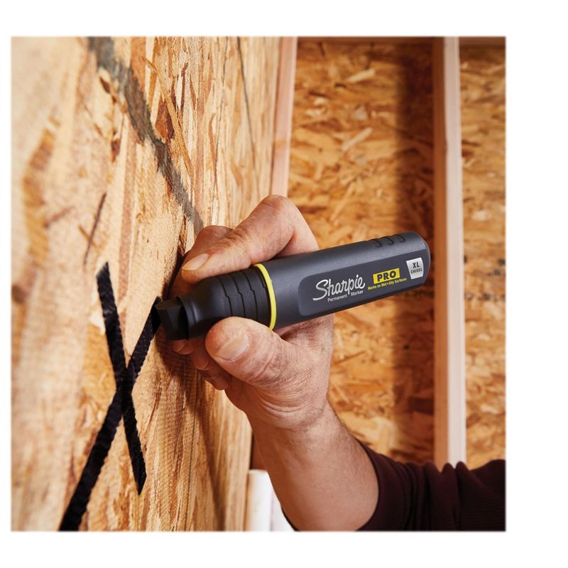 Sharpie(R) Pro Permanent Marker, Broad XL Chisel Tip, Black, Dozen 2018344