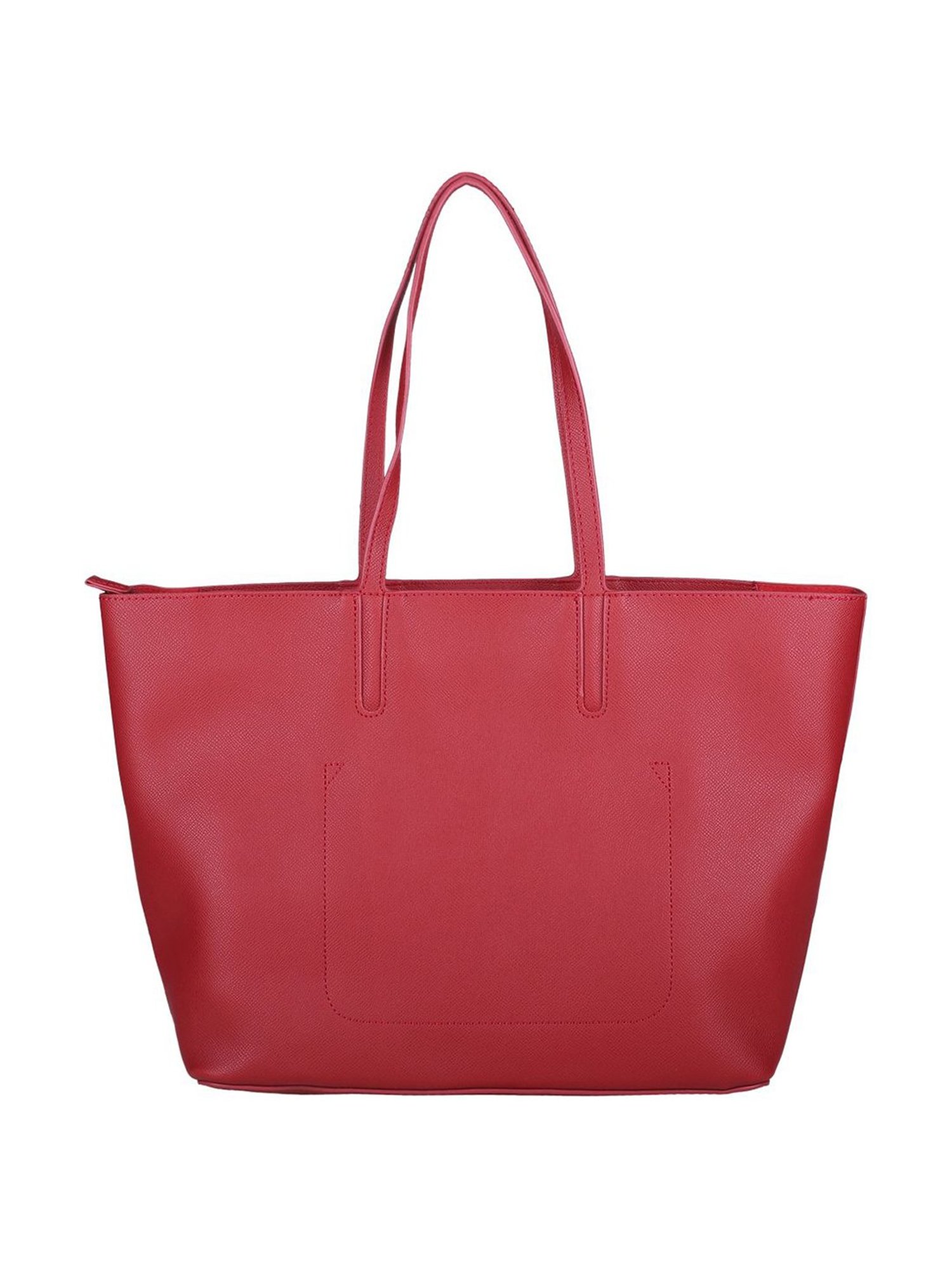 Giordano Red Perforated Medium Tote Handbag
