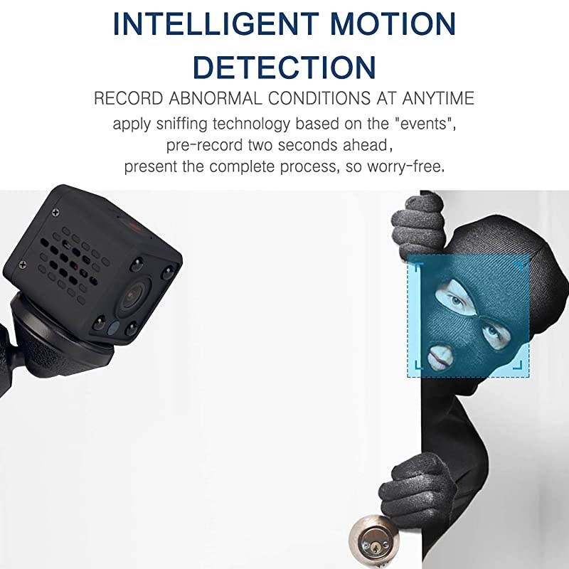 Mini Hidden Camera Spy Cam WiFi Small Wireless Full HD 1080P Video Camera with Night Vision Motion Sensor for iPhone Android Video Detection Security Nanny Surveillance Cam