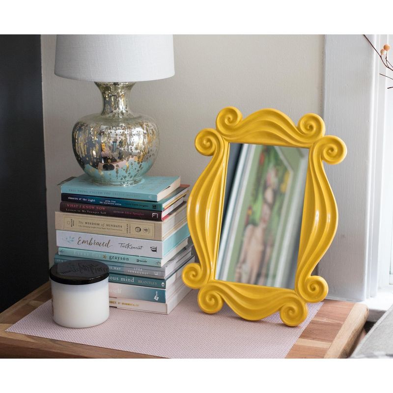 Robe Factory LLC Friends TV Show Yellow Peephole Frame Door Mirror Replica | 15 x 11 Inches