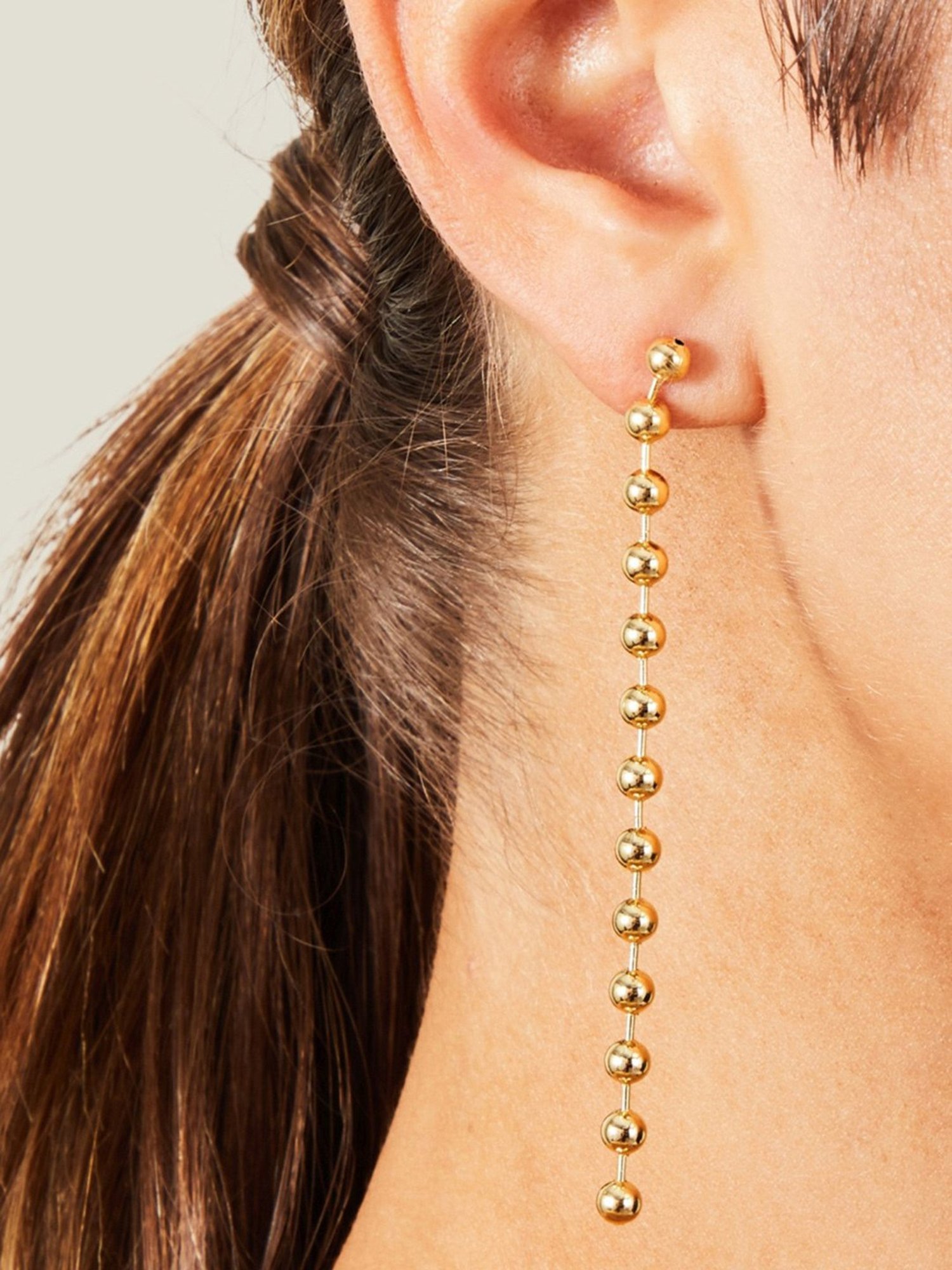 Accessorize London Bead Long Dangler Earrings