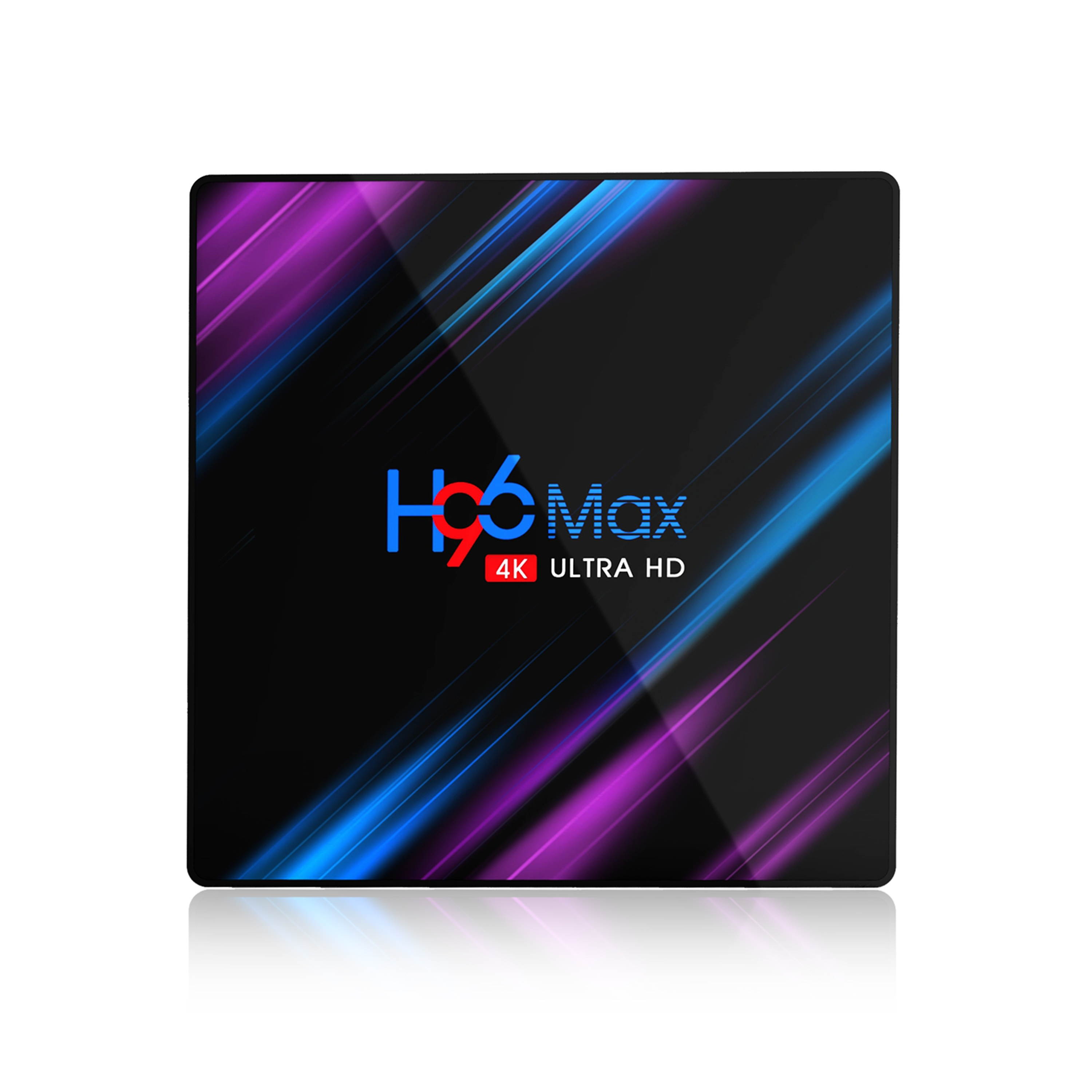 H96 MAX RK3318 4GB RAM 32GB ROM 5G WIFI bluetooth 4.0 Android 9.0 10.0 VP9 H.265 4K TV Box Support Youtube 4K EU/Android 9.0