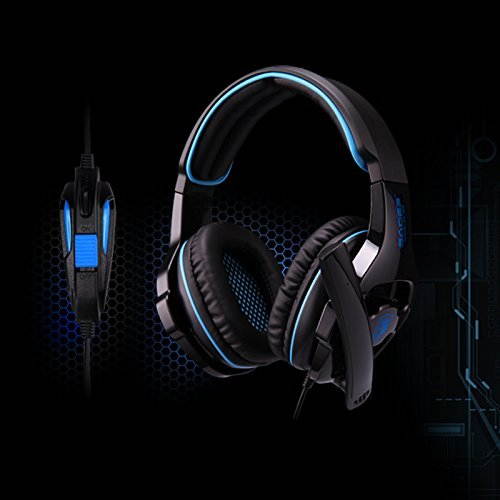 PS4 Xbox One Gaming Headset, SADES 810 PC Gaming Headphone 3.5mm Jack Stereo Sound Over-ear Headphone with Microphone Volume Control