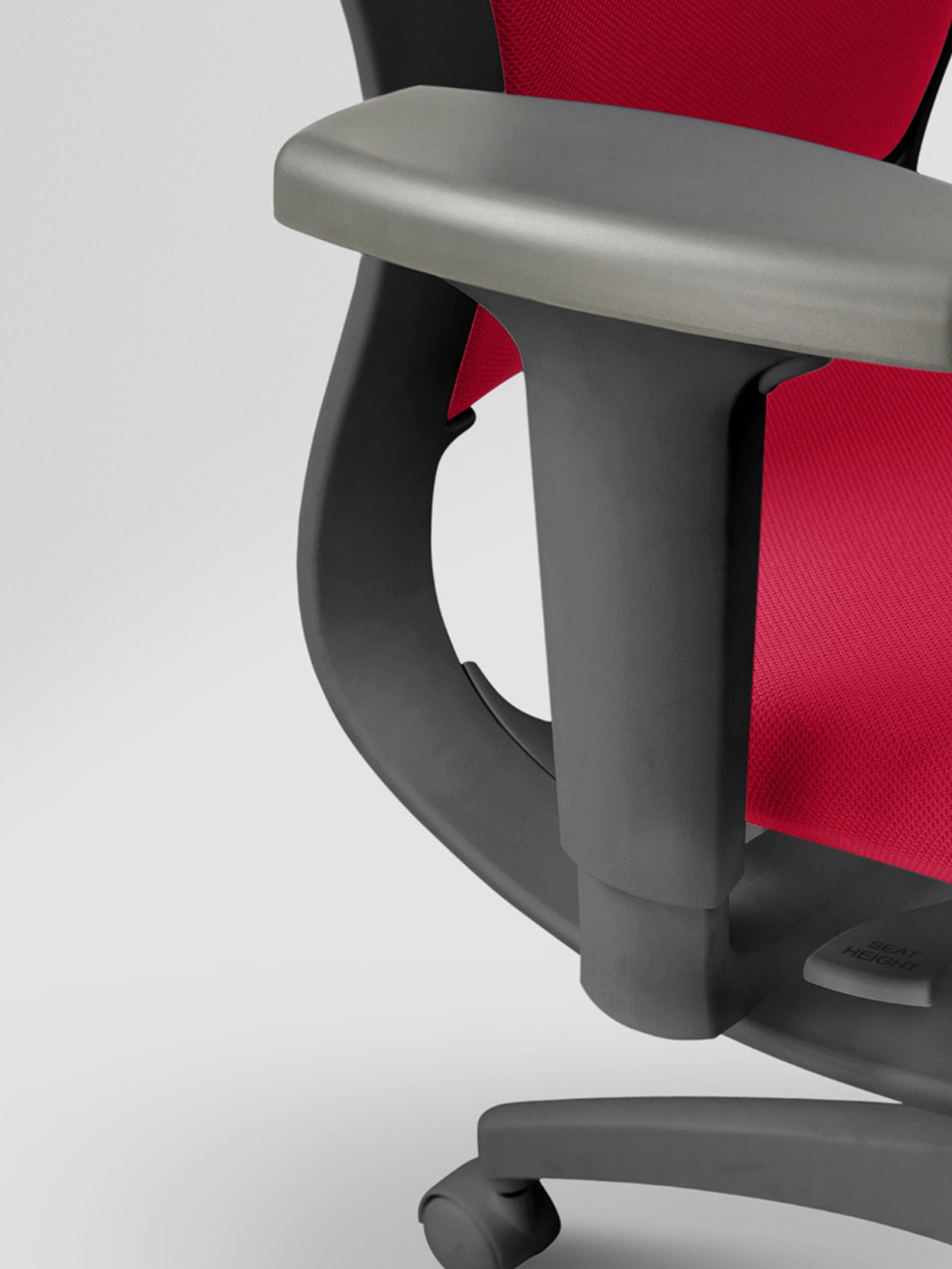 Godrej Interio Motion Milan Red & Grey Poly fill High Back Chair