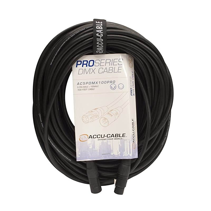 AC5PDMX100 Pro 5Pin 100 Foot DMX Cable
