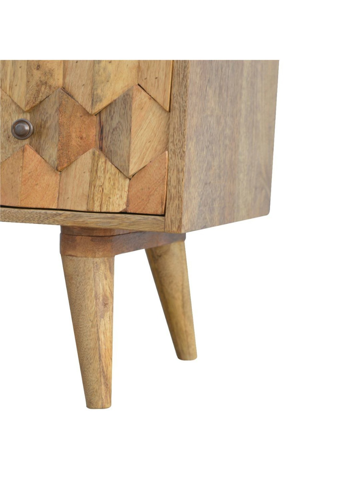 Artisan Furniture Brown Pineapple Carved Chest (Natural Oak-ish Finish)