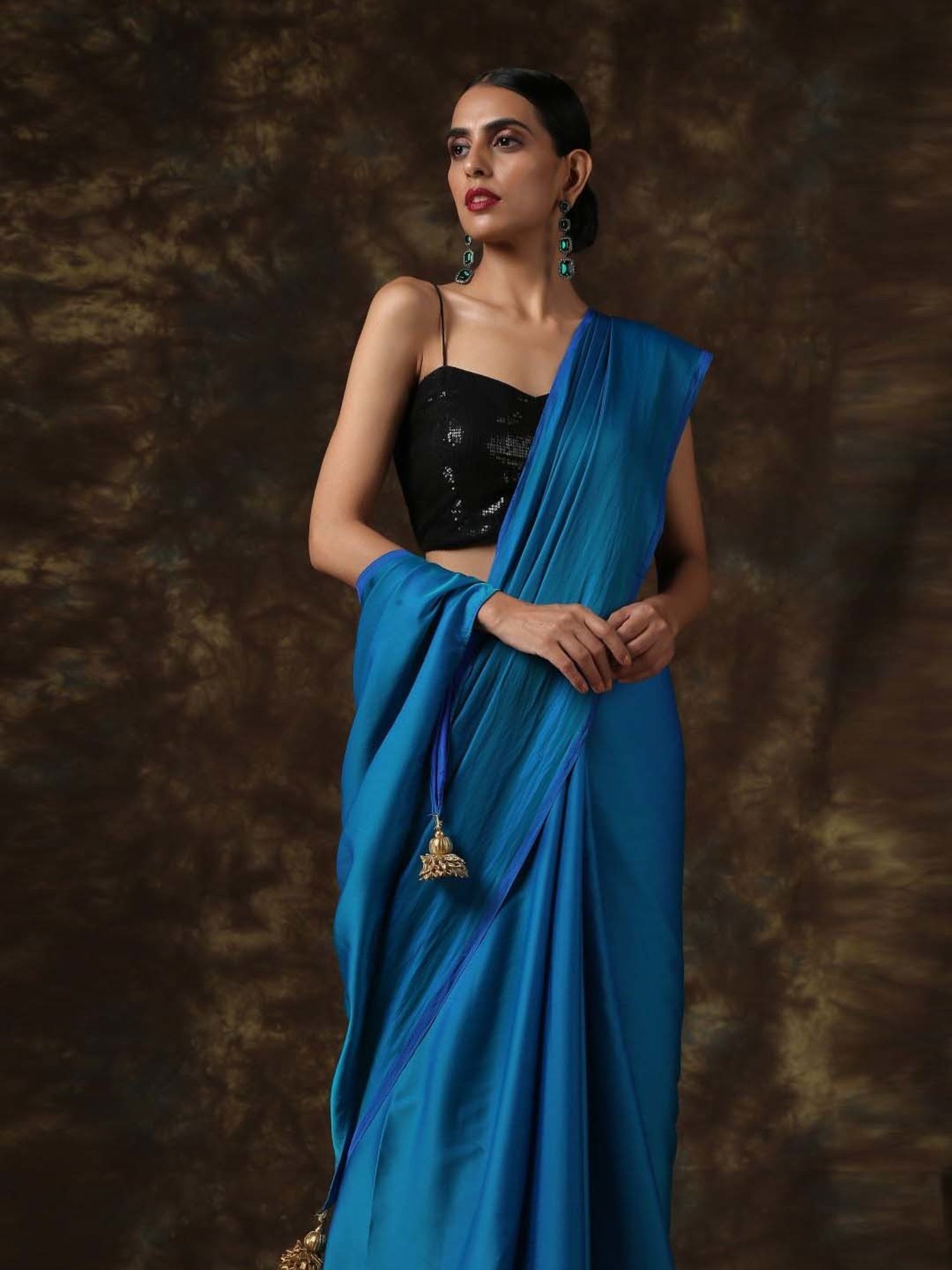 Swtantra Black Embellished Readymade Blouse