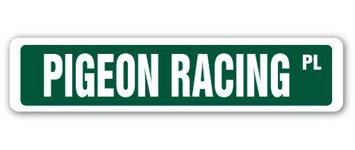 PIGEON RACING Street Sign race racer bird coop carrier| Indoor/Outdoor
