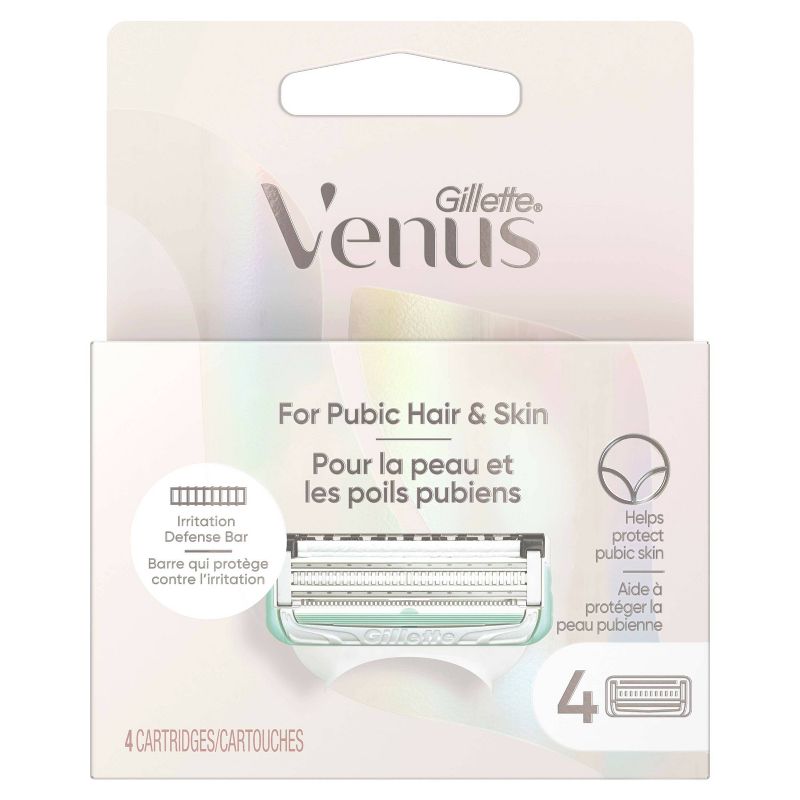 Venus for Pubic Hair & Skin Women's Razor Blade Refills - 4ct