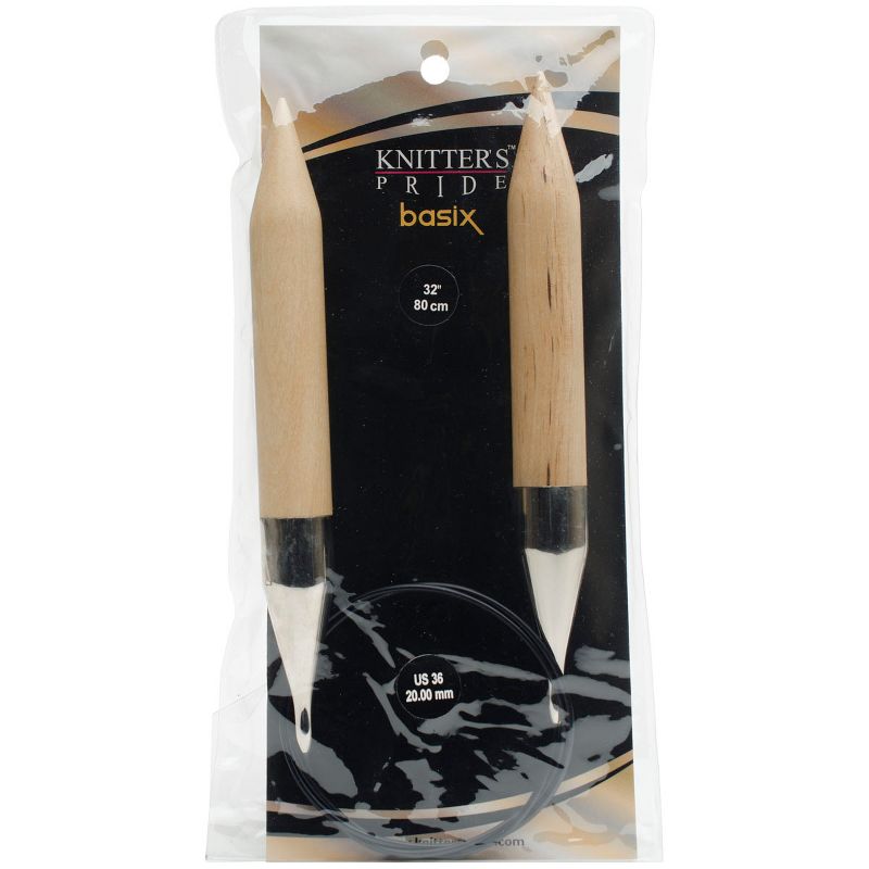 Knitter's Pride-Basix Fixed Circular Needles 32"-Size 36/20mm