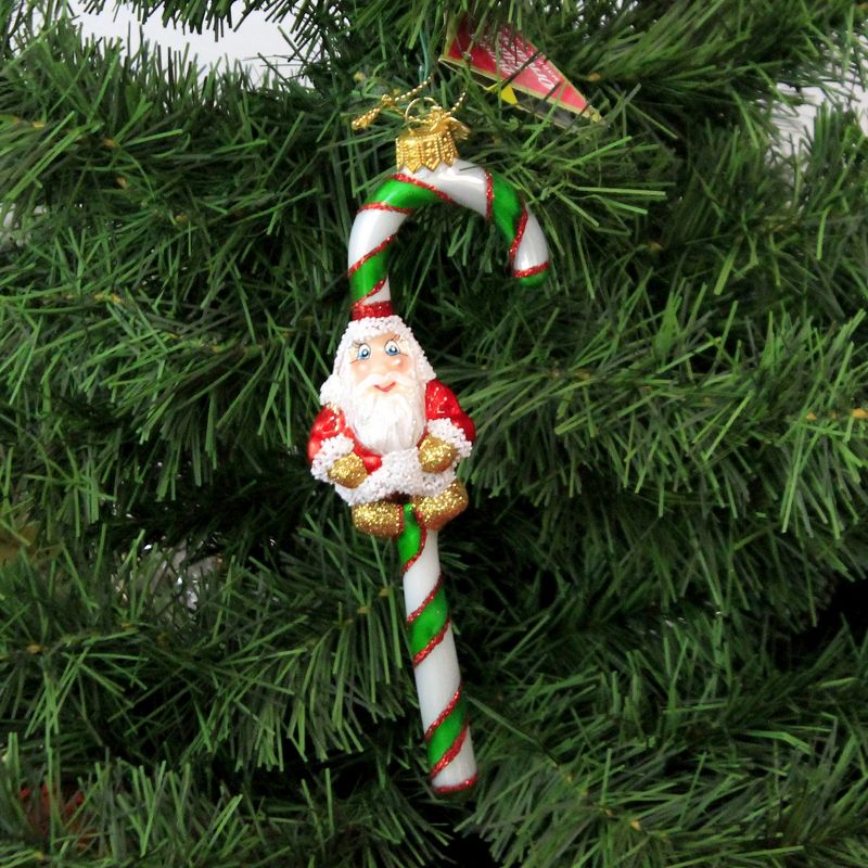 Morawski 6.5" Classic Santa Candy Cane Ornament Christmas Candies  -  Tree Ornaments