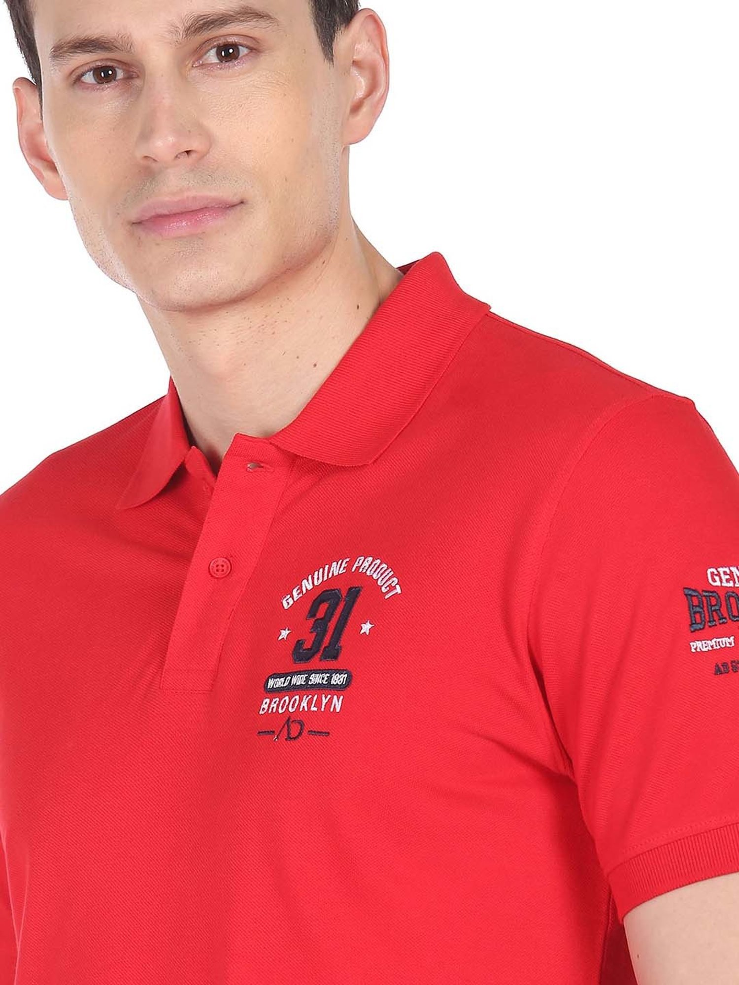 AD by Arvind Red Polo T-Shirt