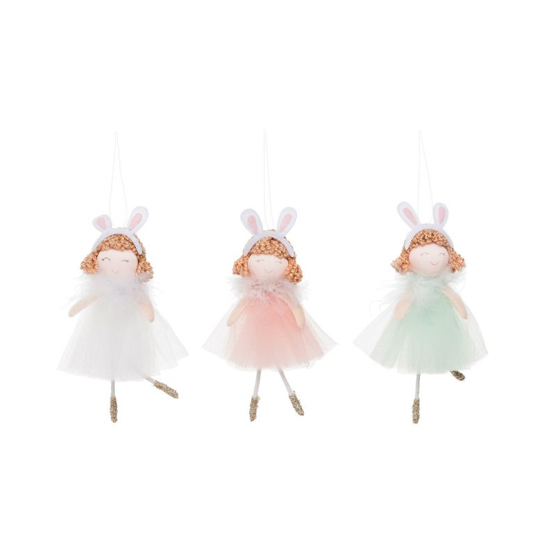 C&F Home Bunny Girls Easter Ornament, A/3