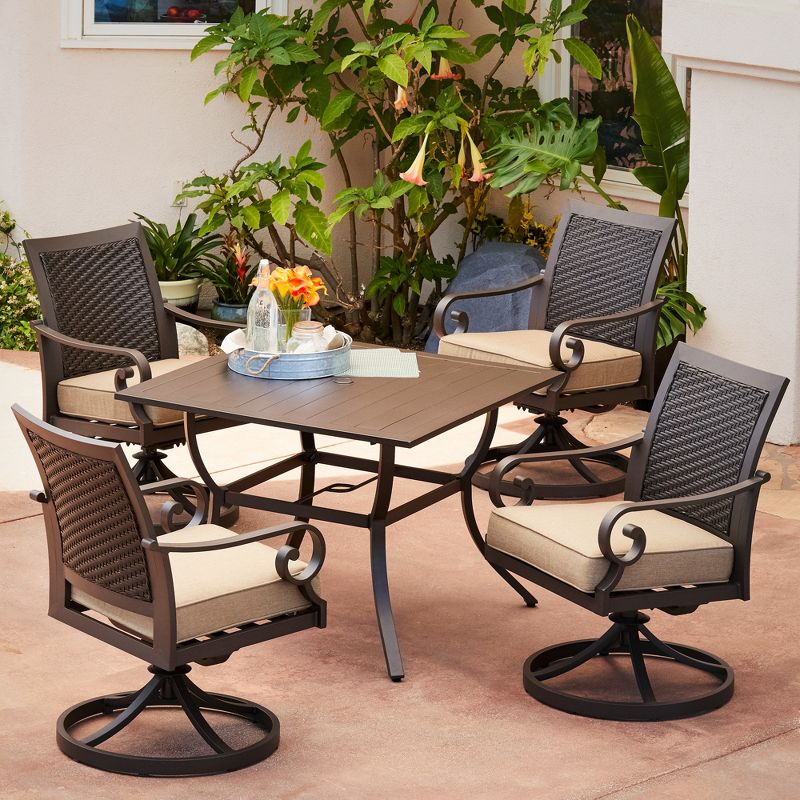 5pc Milano Dining Tan - Royal Garden