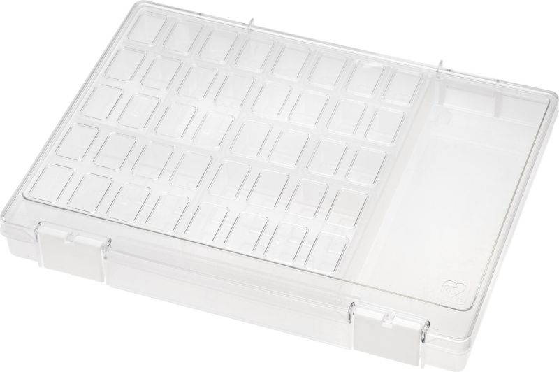 IRIS CCB-16 IRIS 16-Compartment Craft Carry-All Case, Clear White