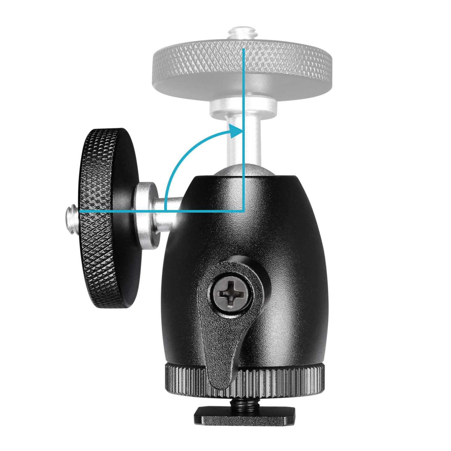 Neewer 75 inches/190 Centimeters Adjustable Light Stand with 1/4-inch Screw Tripod Mini Ball Head Hot Shoe Adapter for HTC Vive VR, Video, Portrait and Product Photography