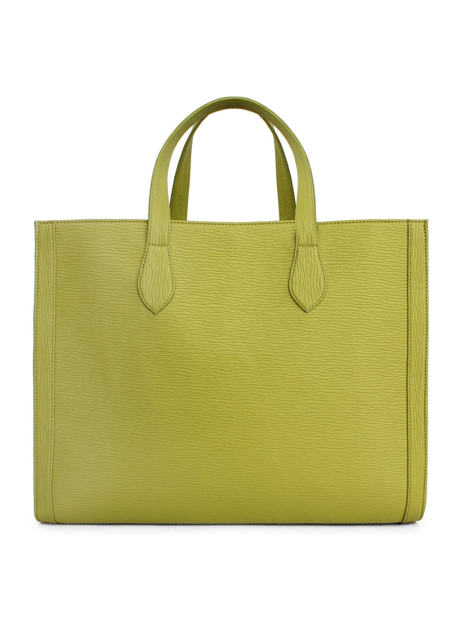 Modern Myth Cosmic Green Textured Large Tote Bag