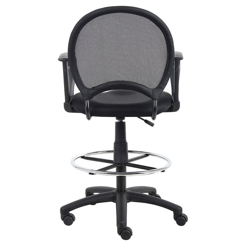 Mesh Drafting Stool with Loop Arms Black - Boss Office Products