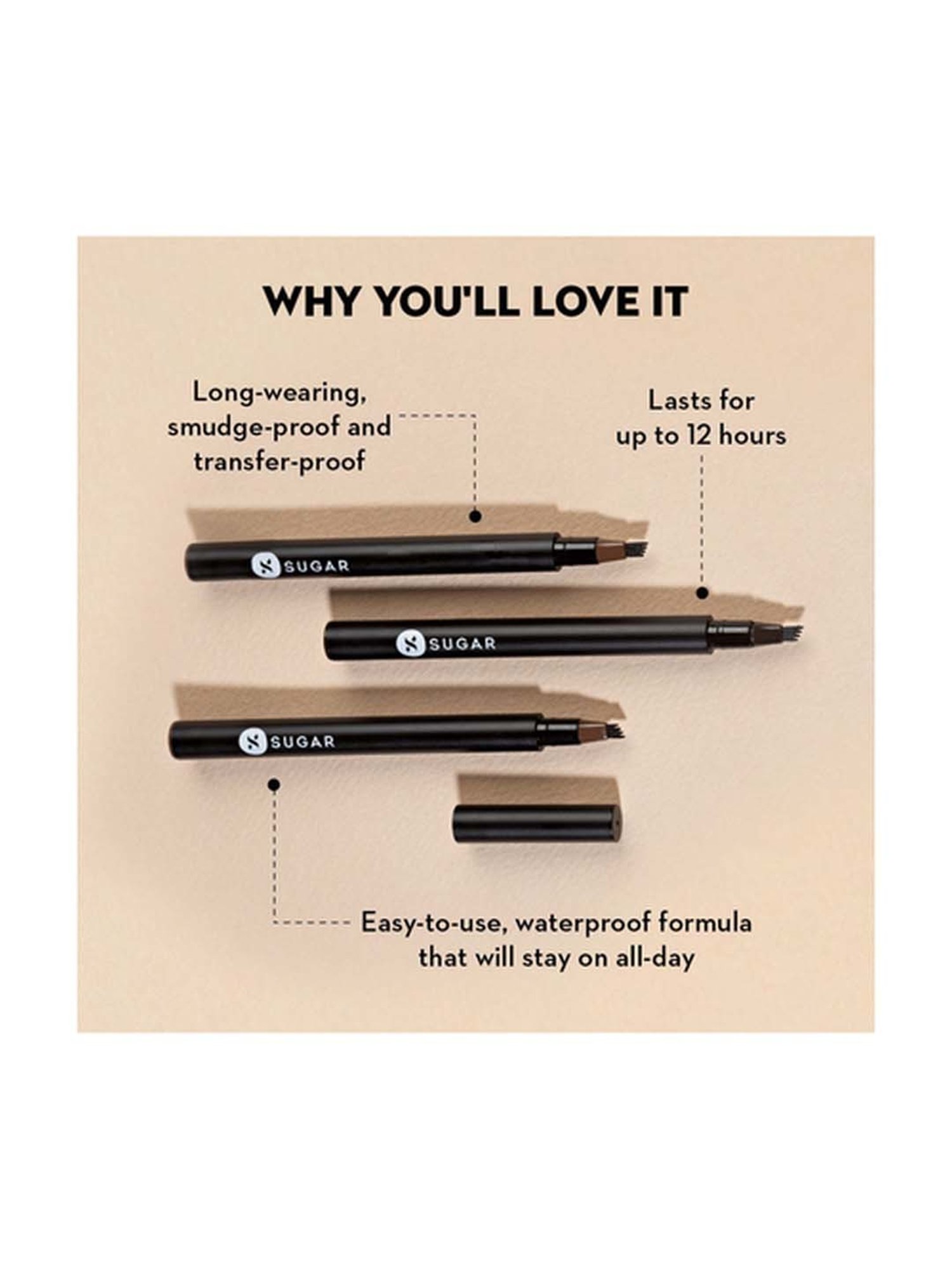 Sugar Cosmetics Arch Arrival Brow Pen 04 Felix Onyx - 0.8 gm