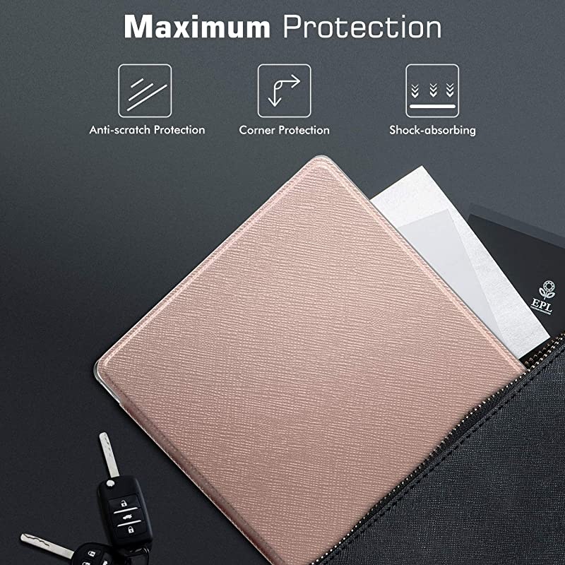 Case Fits AllNew Kindle Oasis 9th and 10th Generation ONLY 2017 and 2019 Release Slim Lightweight Cover with Translucent Frosted Back Protector Rose Gold