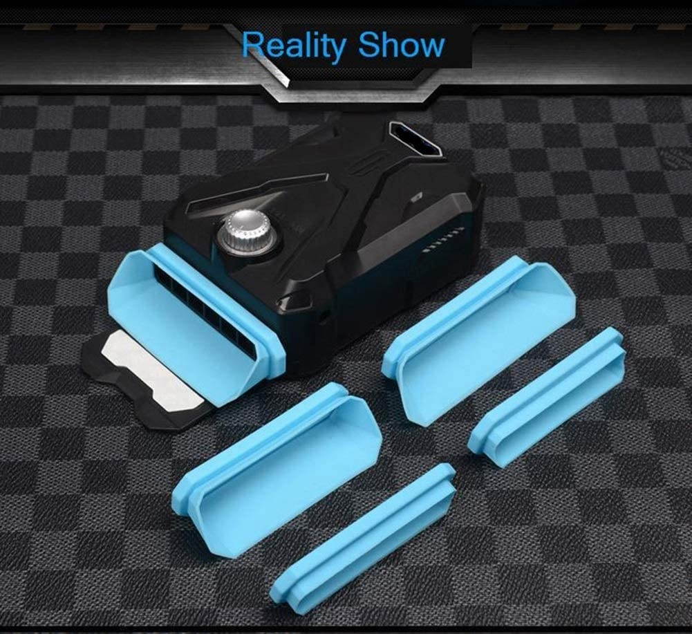 RGB Laptop Cooling Pad with 6 Quiet LED Fans 5 Heights Adjustable and Phone Stand, Dual USB Ports Gaming Laptop Cooler for 11"-18" Gaming Laptops (Blue)