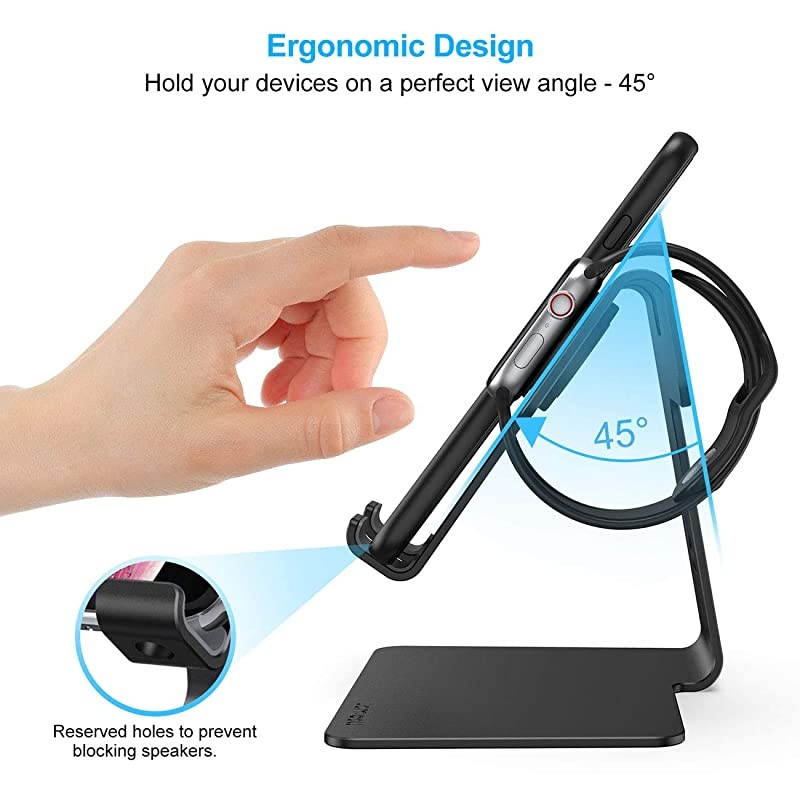 Smart Phone and Tablet Stand - Foldable Vertical and Horizontal Mount for iPhone / iPad / Samsung Galaxy / HTC One and all Mobile Phones Blue