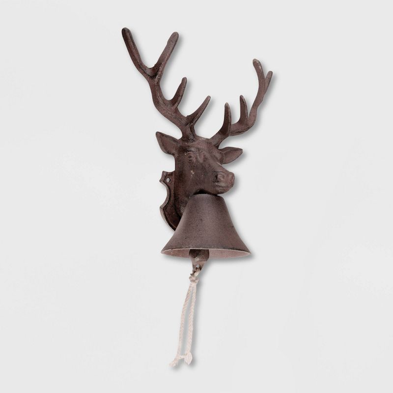 11" Iron Deer Doorbell Brown - Esschert Design