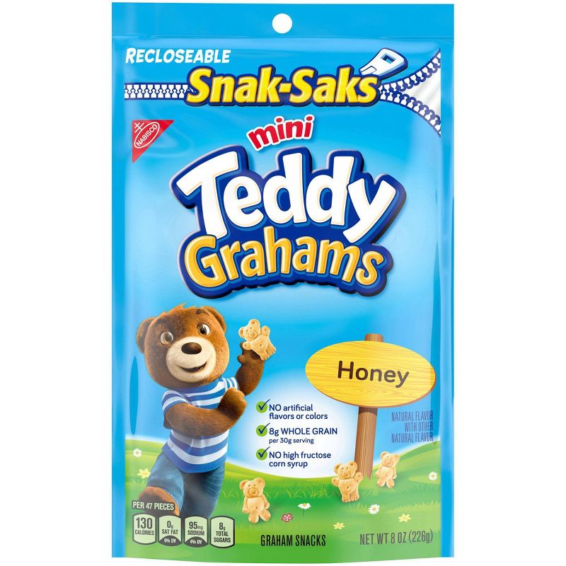 Teddy Grahams Honey Graham Snacks Snack-Sak - 8oz