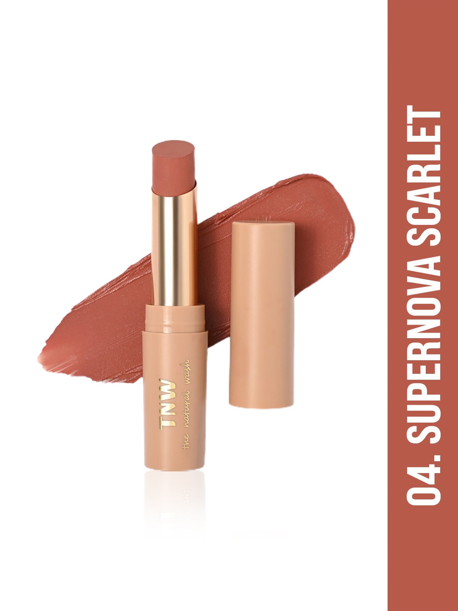 TNW-The Natural Wash Silky Matte Fusion Longstay Lip Color 04 Supernova Scarlet - 3.5 gm