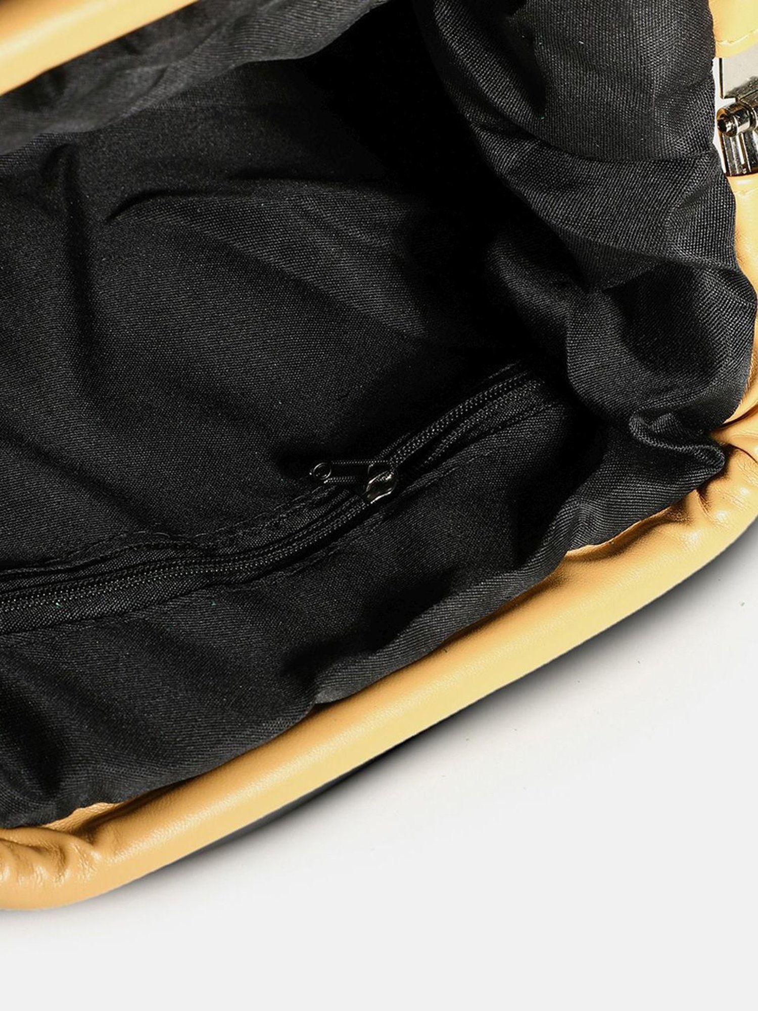 HauteSauce Beige Solid Small Sling Handbag