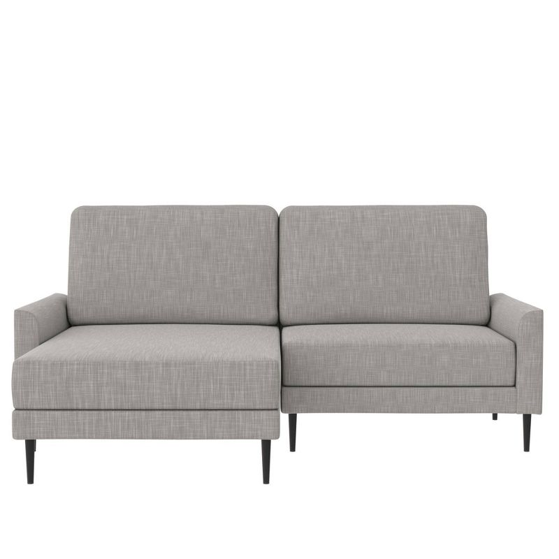Francis Upholstered Sectional Sofa with Interchangeable Chaise Light Gray Linen - CosmoLiving by Cosmopolitan