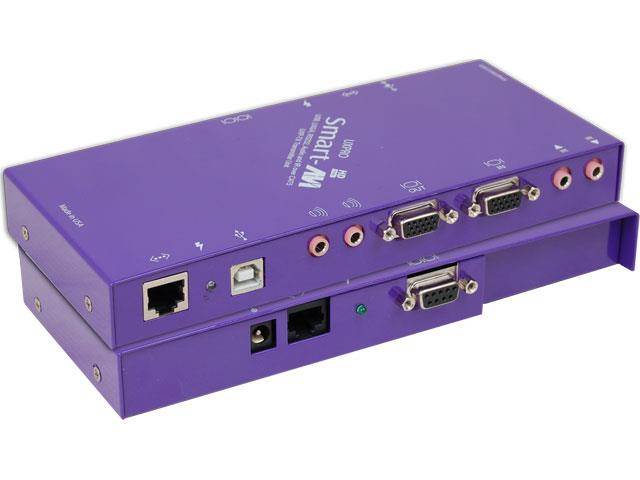 Smart AVI - UX-PROS - 4-port USB+VGA+Audio+RS-232/IR CAT5 Extender Kit (275ft/HDTV)