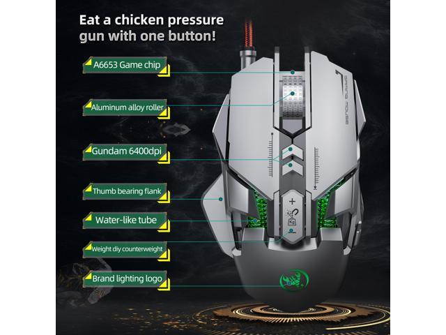 Mechanical Gaming Mouse with RGB LED Backlit. HYCARUS Keyboard and Mouse Converter Adapter for Nintendo Switch/PS4/Xbox One/PS3/ Xbox 360 - Grey