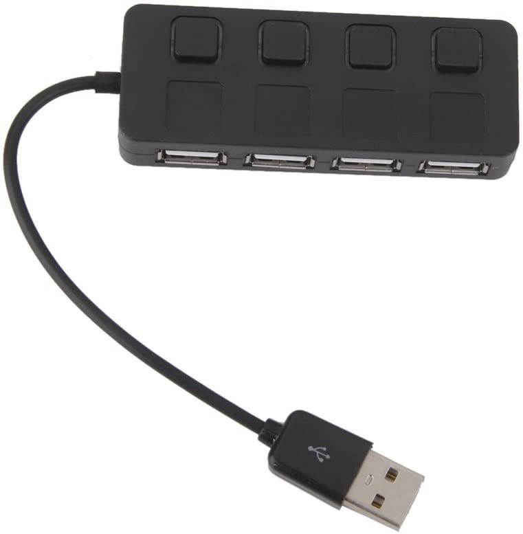 Homyl 4 Port Multi HUB HIGH USB 2.0 Expansion Splitter Cable with Switch 2pcs
