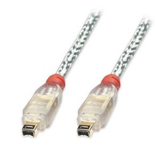 Lindy FireWire Cable - Premium 4 Pin Male to 4 Pin Male, Transparent, 4.5m (30883)