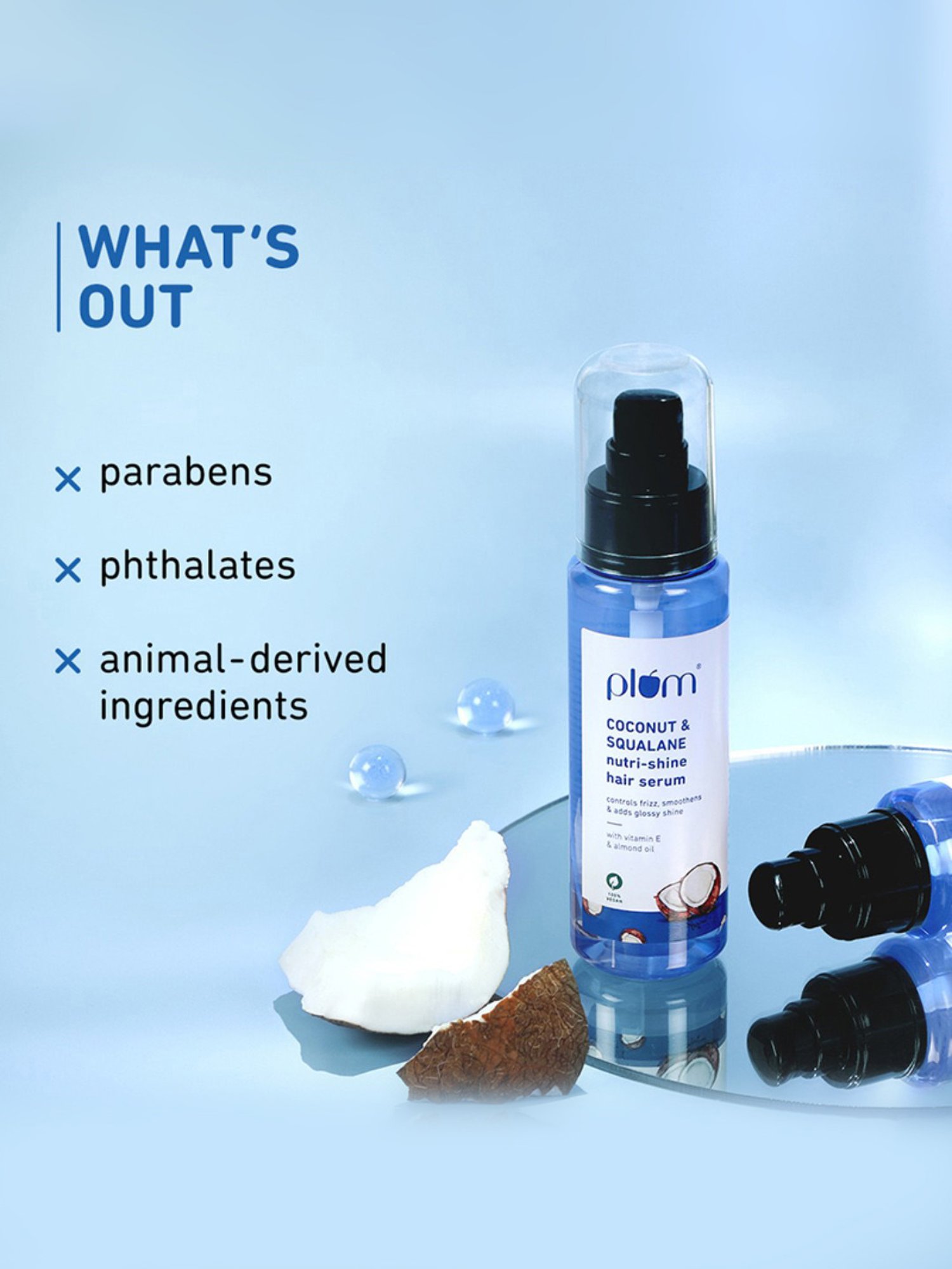 Plum Coconut & Squalane Nutri-Shine Hair Serum - 75 ml