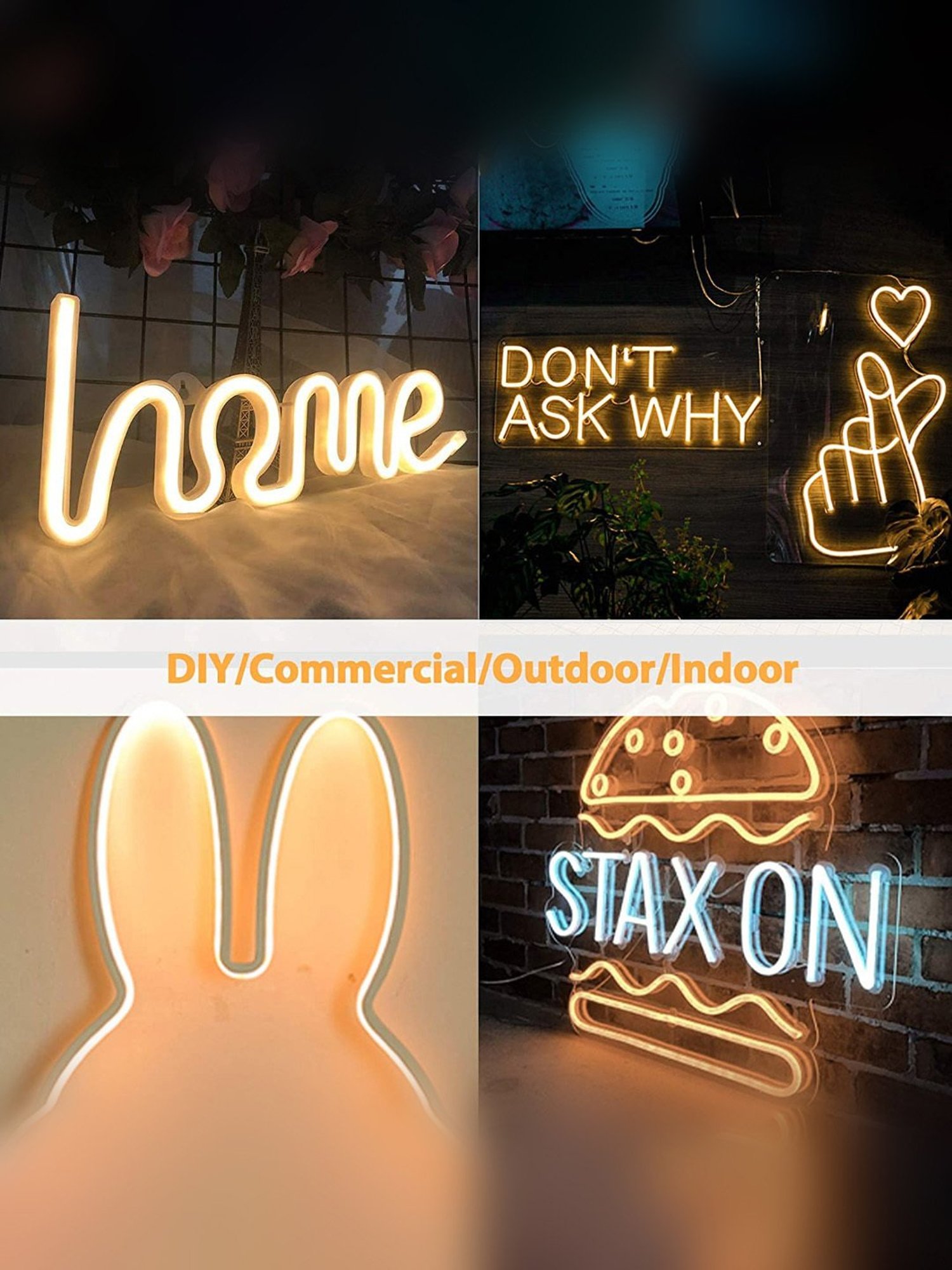 Xergy LED Neon Strip Lights 5Mtr, IP67 Waterproof Neon Rope Light for Home Decoration (Warm White)