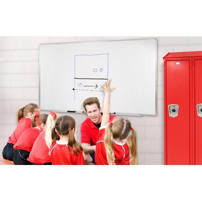 Ghent Magnetic Porcelain Whiteboard with Aluminum Frame 4'H x 5'W M1454