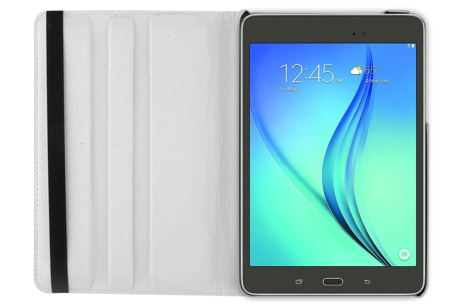 Hellfire Trading PU Leather Case 360 Rotating for Samsung Galaxy Tab A 8 T350 8" - Purple