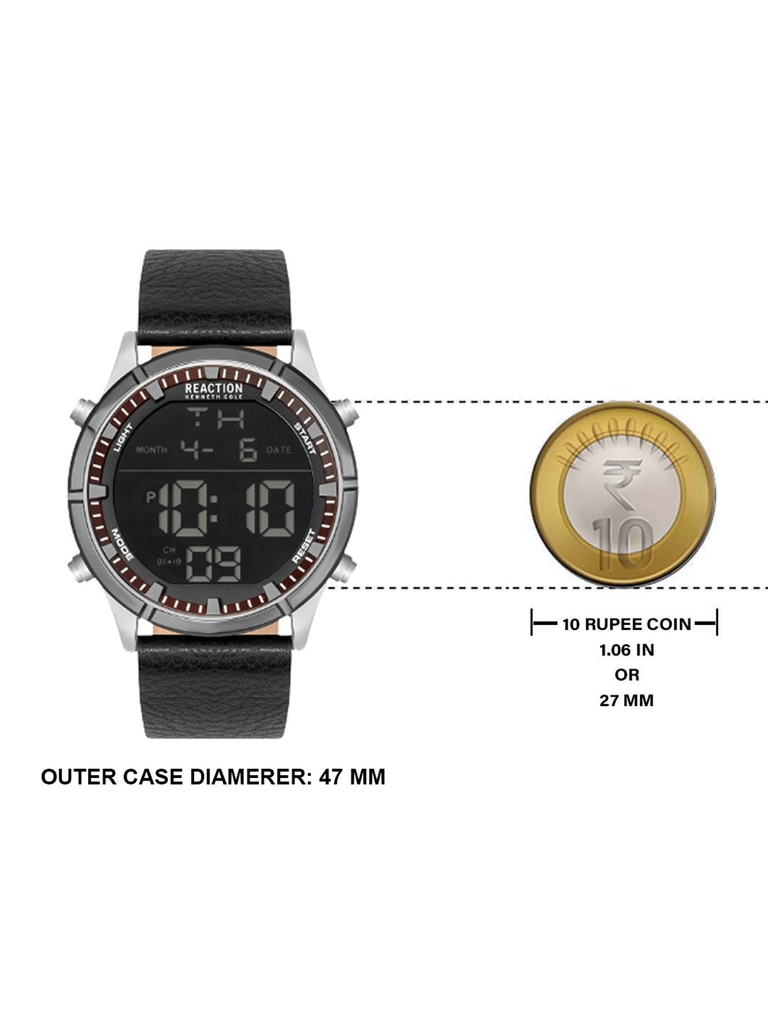 Reaction Kenneth Cole KRWGD2191102 Chrome Chronograph Watch for Men