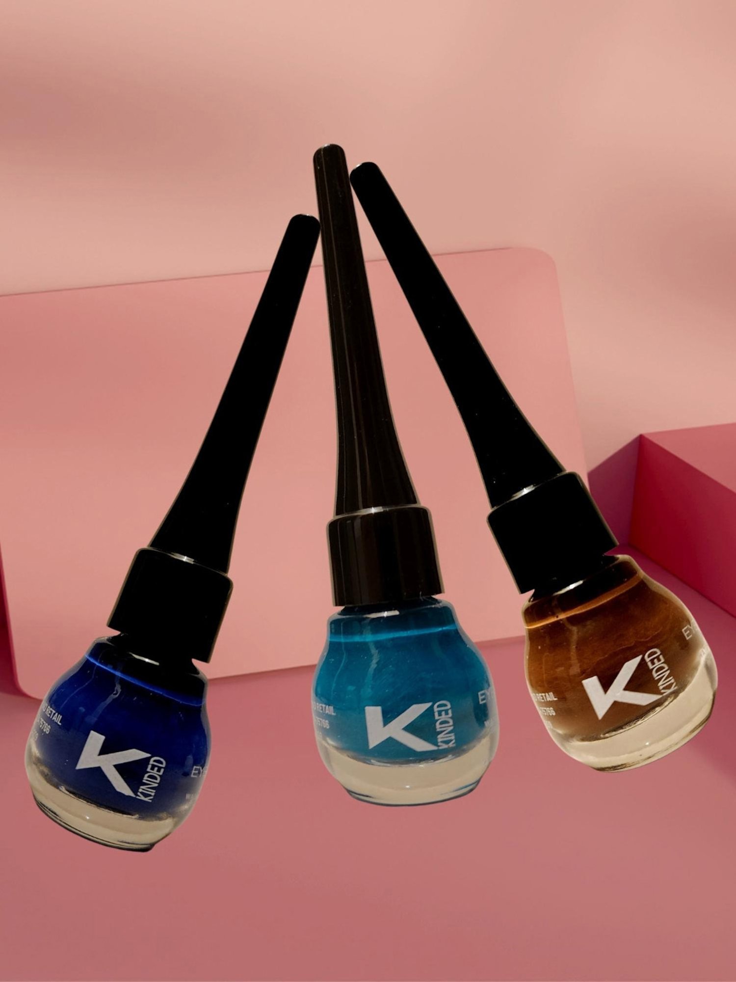 KINDED Liquid Eye Liner Golden Glaze & Greyish Silver Combo